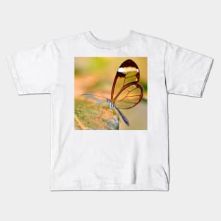 Glasswing Butterfly Kids T-Shirt